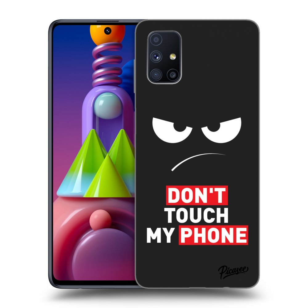 Picasee husă neagră din silicon pentru Samsung Galaxy M51 M515F - Angry Eyes - Transparent