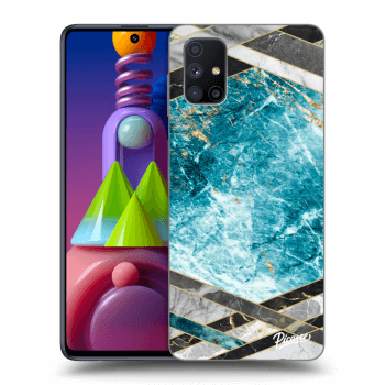 Husă pentru Samsung Galaxy M51 M515F - Blue geometry