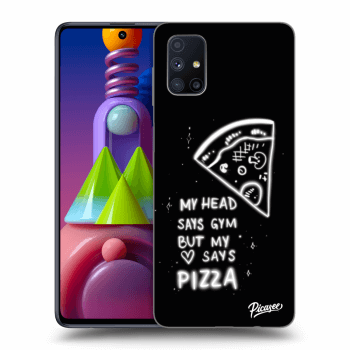 Picasee husă neagră din silicon pentru Samsung Galaxy M51 M515F - Pizza