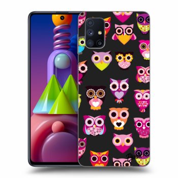 Picasee husă neagră din silicon pentru Samsung Galaxy M51 M515F - Owls