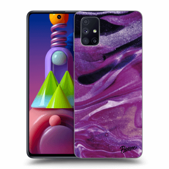 Husă pentru Samsung Galaxy M51 M515F - Purple glitter
