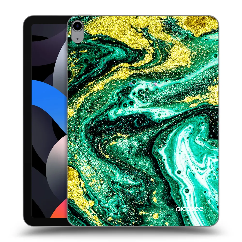 Picasee husă transparentă din silicon pentru Apple iPad Air 4 10.9" 2020 - Green Gold