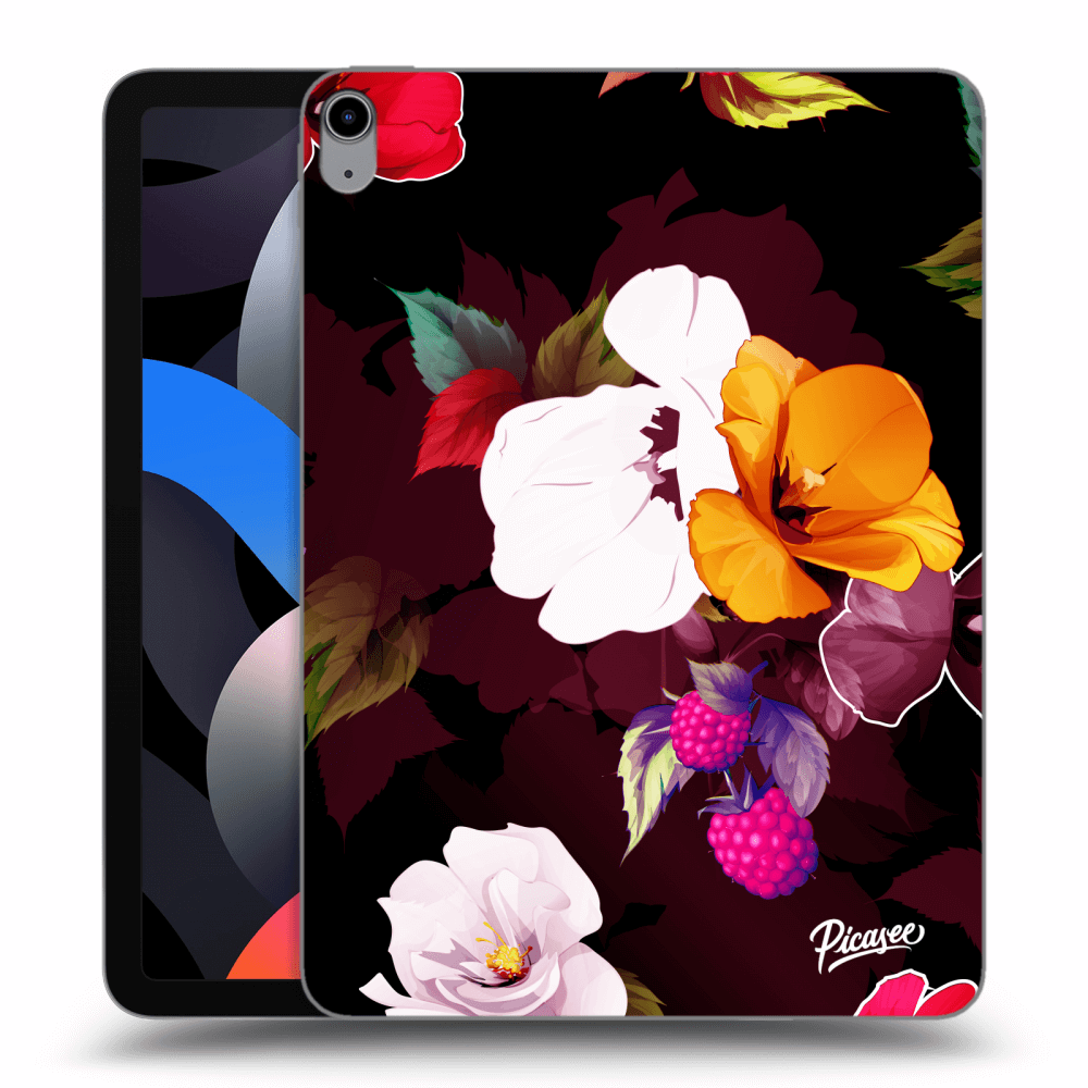 Picasee husă transparentă din silicon pentru Apple iPad Air 4 10.9" 2020 - Flowers and Berries