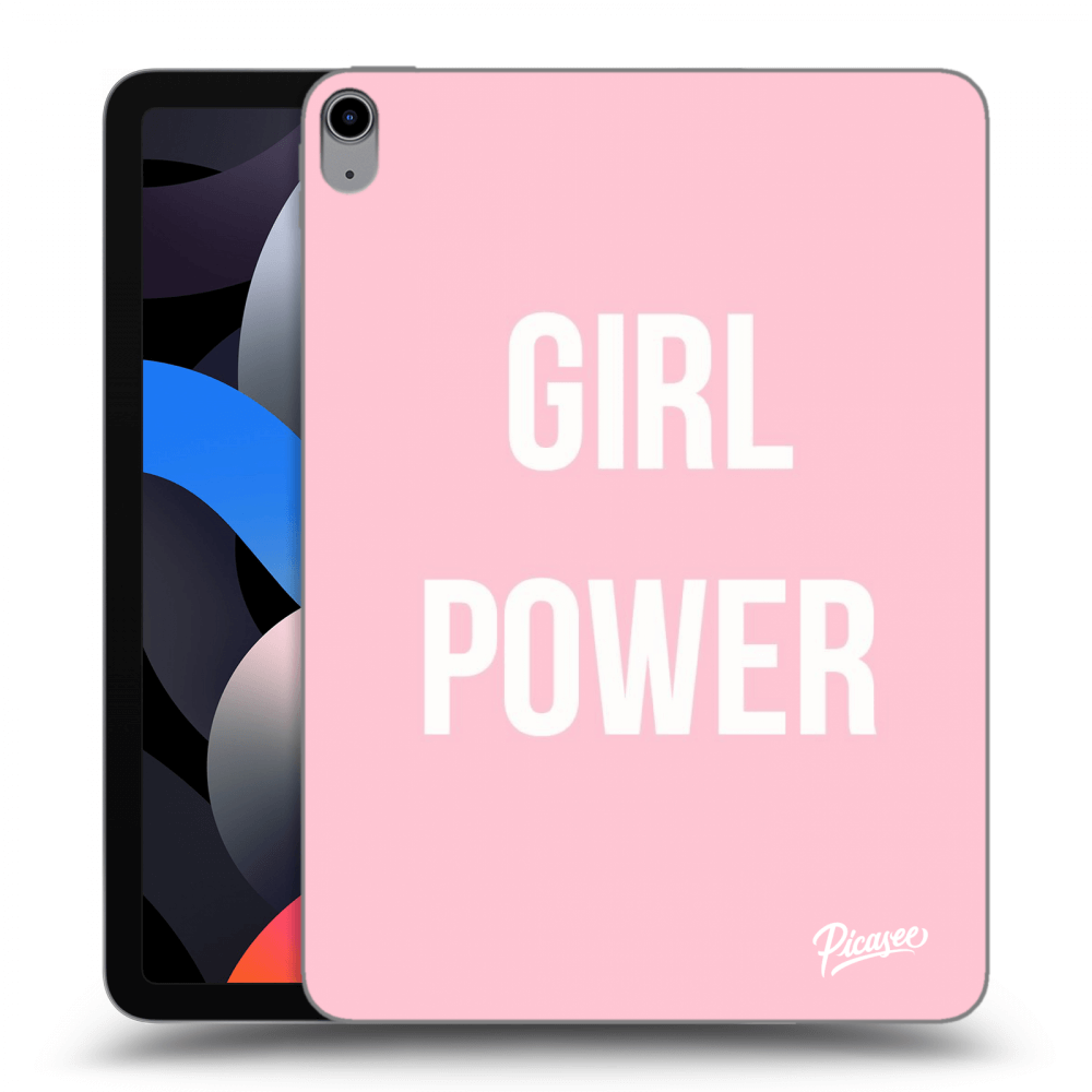 Picasee husă neagră din silicon pentru Apple iPad Air 4 10.9" 2020 - Girl power