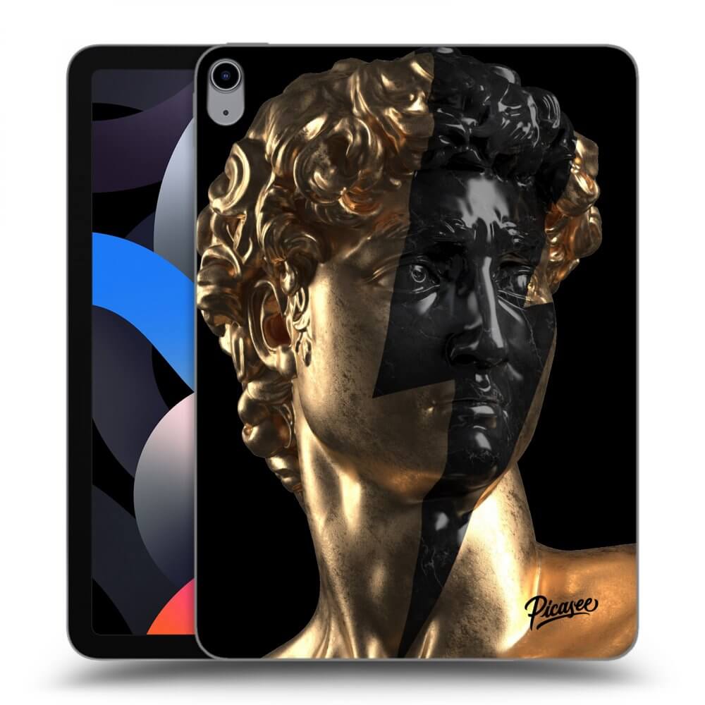 Picasee husă neagră din silicon pentru Apple iPad Air 4 10.9" 2020 - Wildfire - Gold