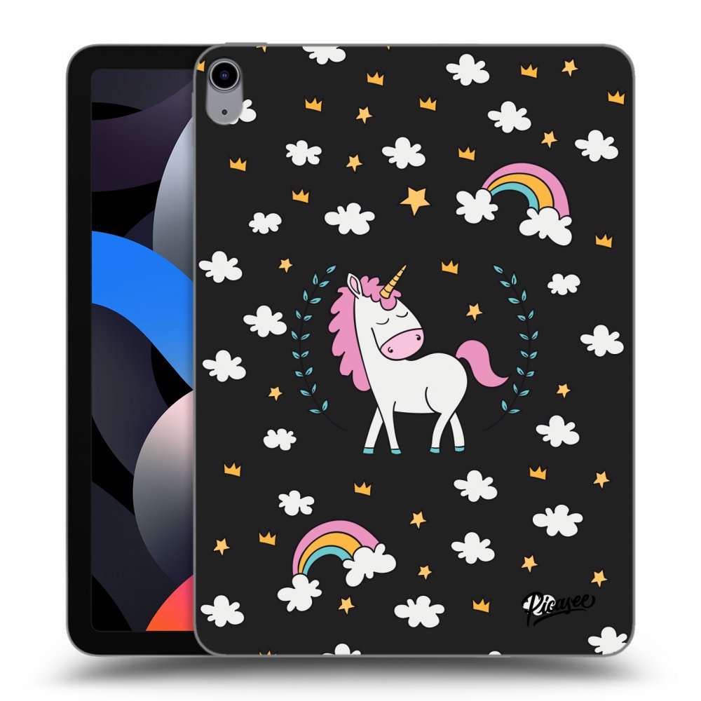 Picasee husă neagră din silicon pentru Apple iPad Air 4 10.9" 2020 - Unicorn star heaven