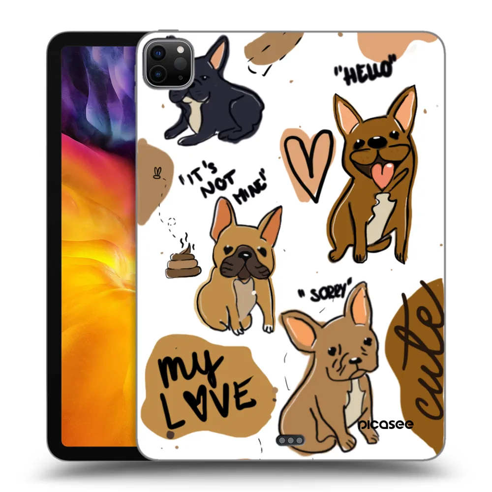 Picasee husă neagră din silicon pentru Apple iPad Pro 11" 2020 (2.gen) - Frenchies
