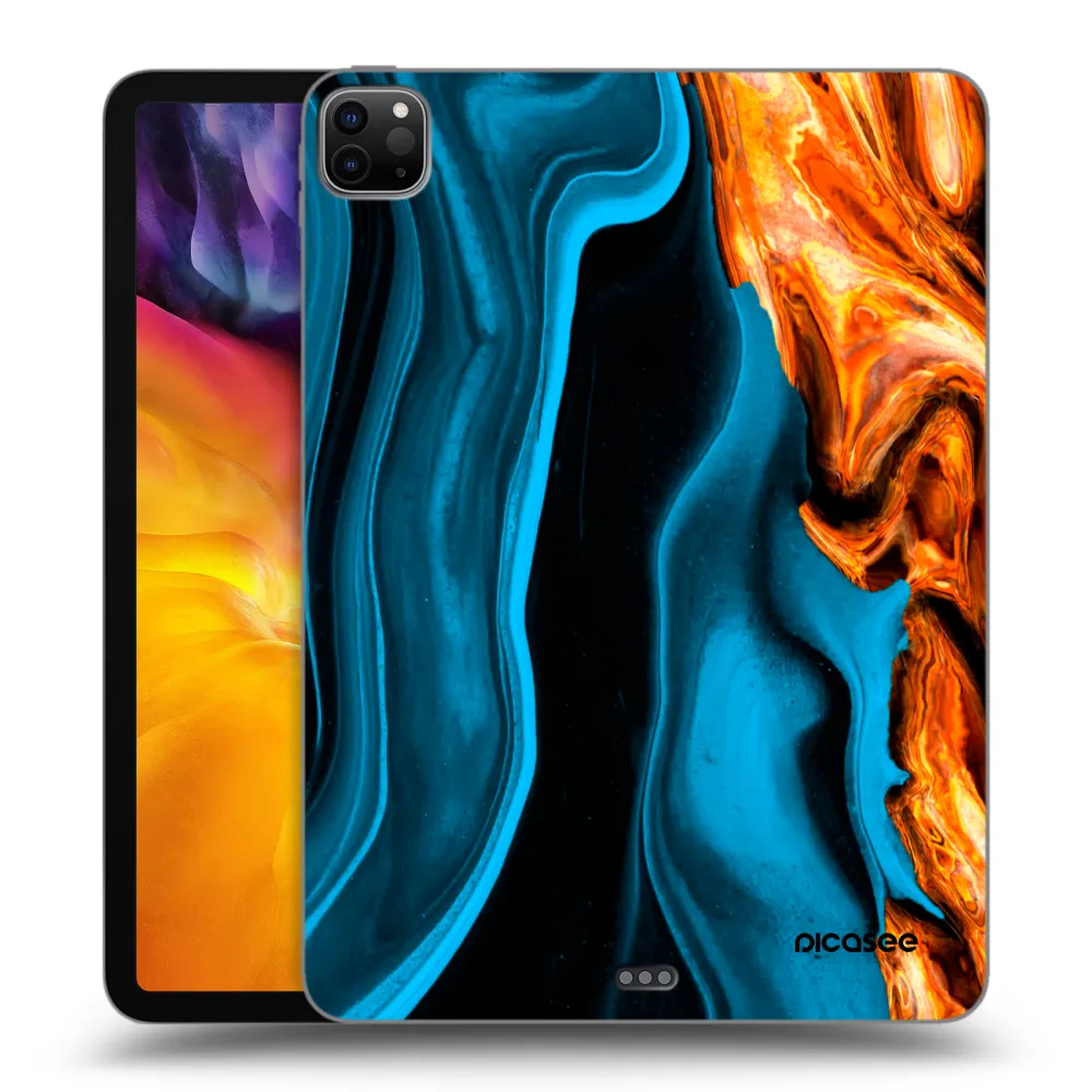 Picasee husă neagră din silicon pentru Apple iPad Pro 11" 2020 (2.gen) - Gold blue