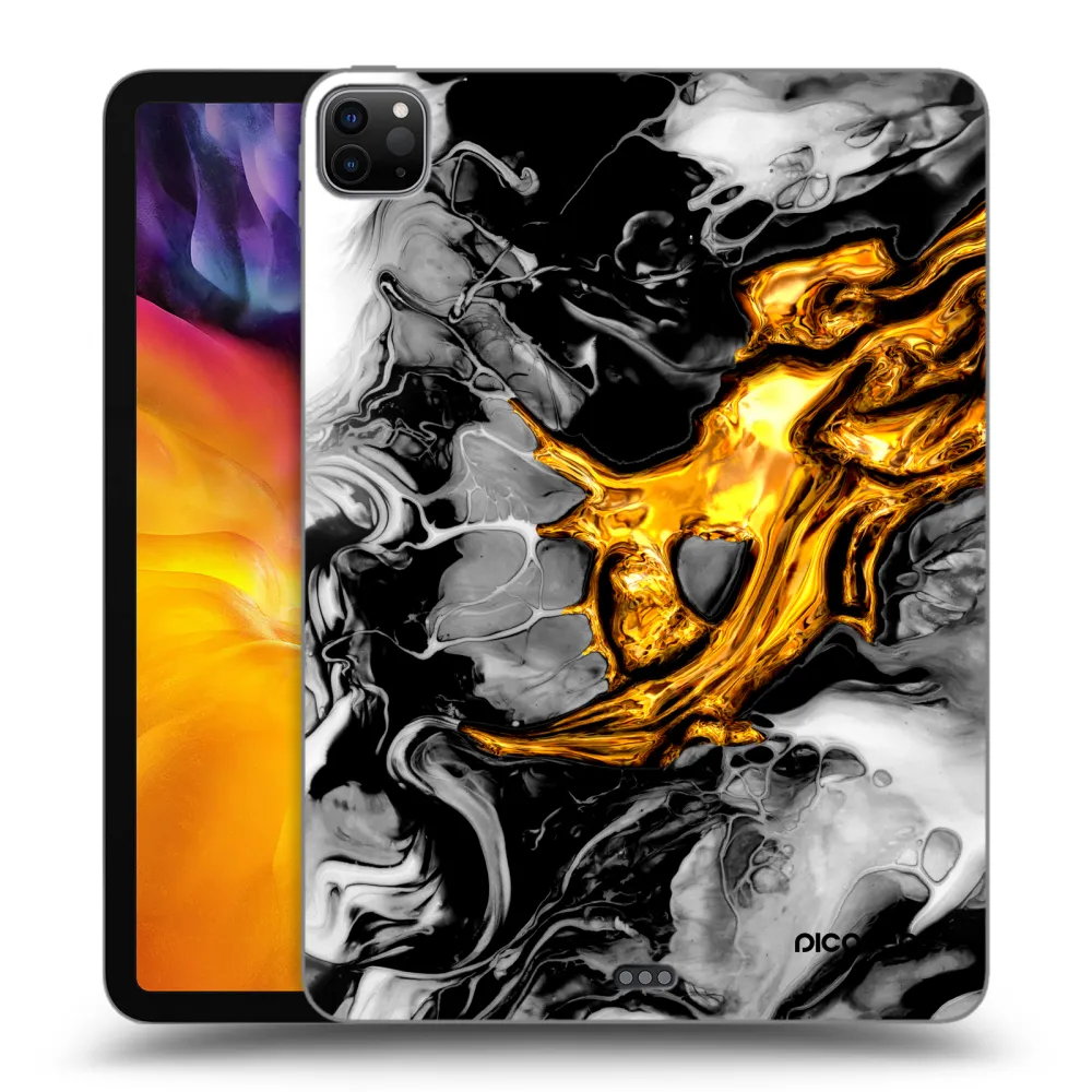 Picasee husă neagră din silicon pentru Apple iPad Pro 11" 2020 (2.gen) - Black Gold 2