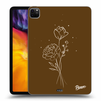 Husă pentru Apple iPad Pro 11" 2020 (2.gen) - Brown flowers