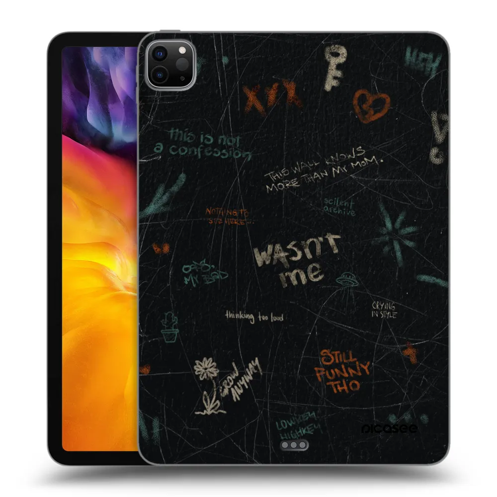 Picasee husă neagră din silicon pentru Apple iPad Pro 11" 2020 (2.gen) - CONFESSION