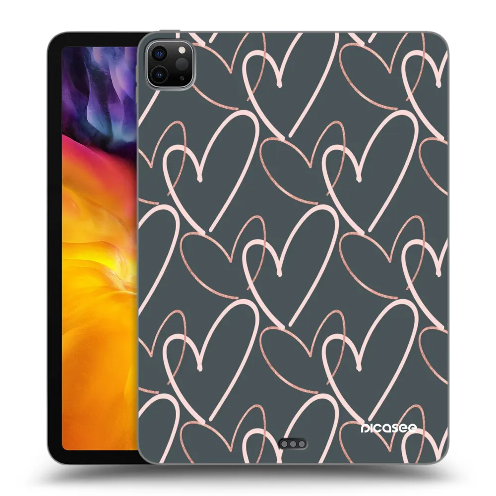Picasee husă neagră din silicon pentru Apple iPad Pro 11" 2020 (2.gen) - Lots of love