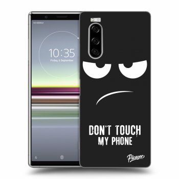 Picasee husă neagră din silicon pentru Sony Xperia 5 - Don't Touch My Phone