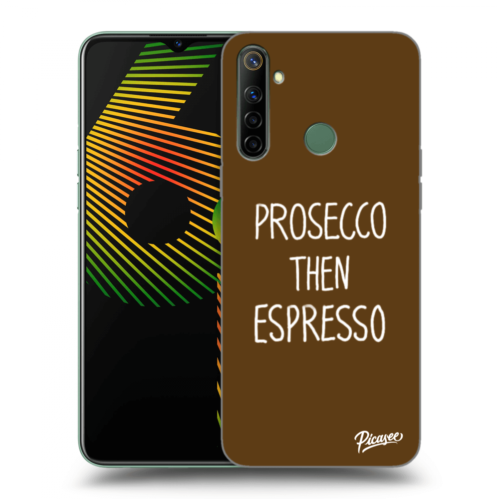 Picasee husă neagră din silicon pentru Realme 6i - Prosecco then espresso