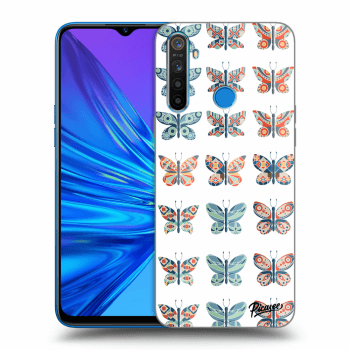 Picasee husă transparentă din silicon pentru Realme 5 - Butterflies