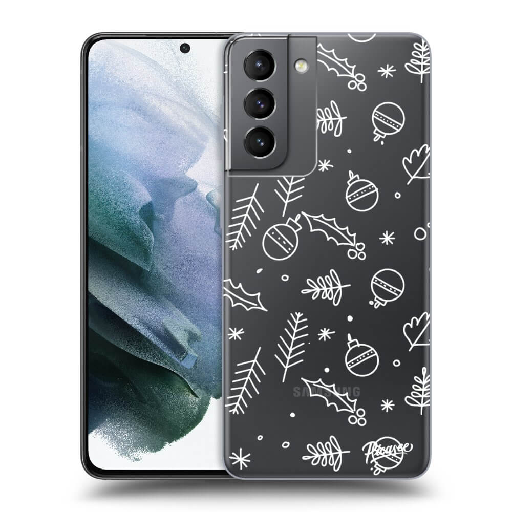 Picasee husă transparentă din silicon pentru Samsung Galaxy S21 5G G991B - Mistletoe