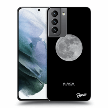 Picasee husă neagră din silicon pentru Samsung Galaxy S21 5G G991B - Moon Minimal