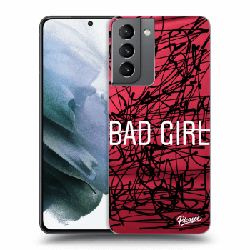 Picasee husă neagră din silicon pentru Samsung Galaxy S21 5G G991B - Bad girl