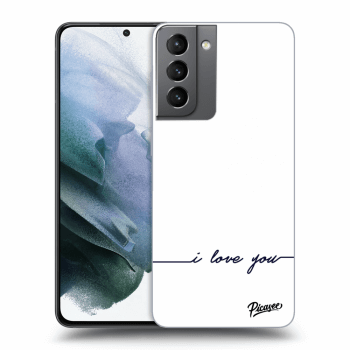 Picasee husă neagră din silicon pentru Samsung Galaxy S21 5G G991B - I love you