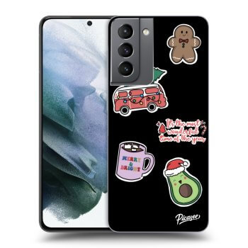 Husă pentru Samsung Galaxy S21 5G G991B - Christmas Stickers