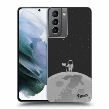Picasee husă neagră din silicon pentru Samsung Galaxy S21 5G G991B - Astronaut