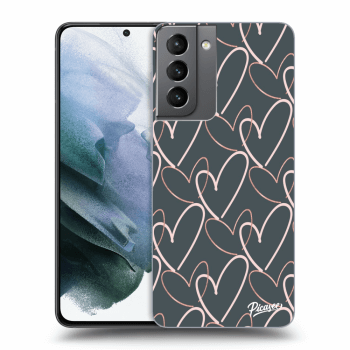 Picasee husă transparentă din silicon pentru Samsung Galaxy S21 5G G991B - Lots of love