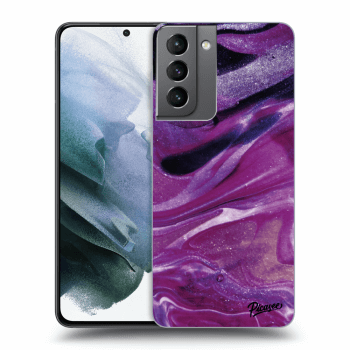 Husă pentru Samsung Galaxy S21 5G G991B - Purple glitter
