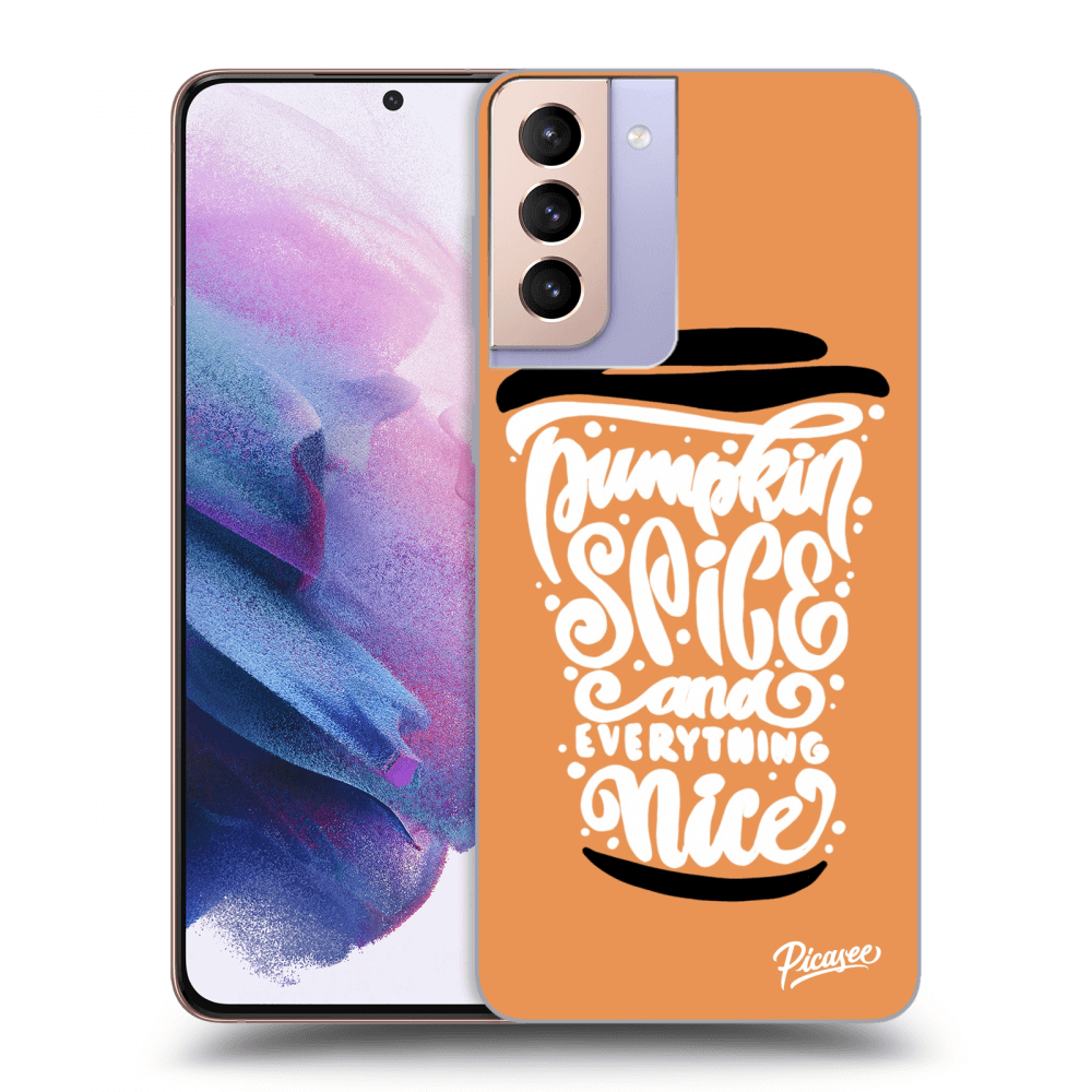Picasee husă transparentă din silicon pentru Samsung Galaxy S21+ 5G G996F - Pumpkin coffee