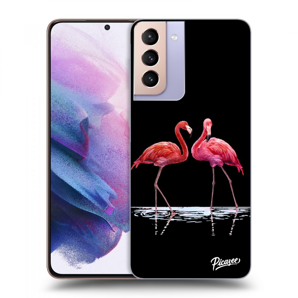 Picasee ULTIMATE CASE pentru Samsung Galaxy S21+ 5G G996F - Flamingos couple