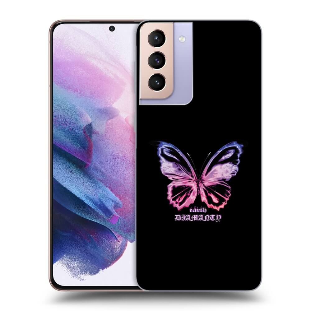 Picasee husă transparentă din silicon pentru Samsung Galaxy S21+ 5G G996F - Diamanty Purple