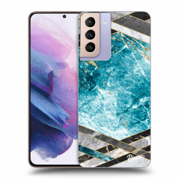 Husă pentru Samsung Galaxy S21+ G996F - Blue geometry