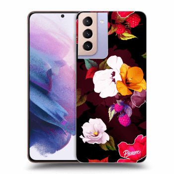 Picasee husă transparentă din silicon pentru Samsung Galaxy S21+ 5G G996F - Flowers and Berries
