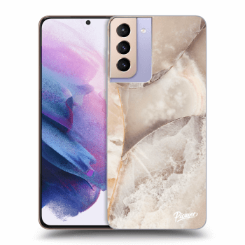Picasee husă transparentă din silicon pentru Samsung Galaxy S21+ 5G G996F - Cream marble