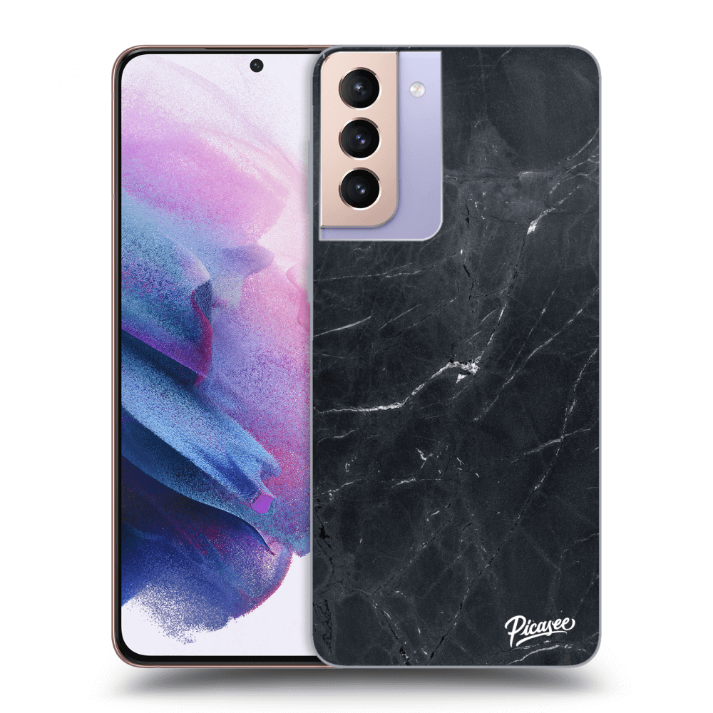 Picasee husă transparentă din silicon pentru Samsung Galaxy S21+ 5G G996F - Black marble