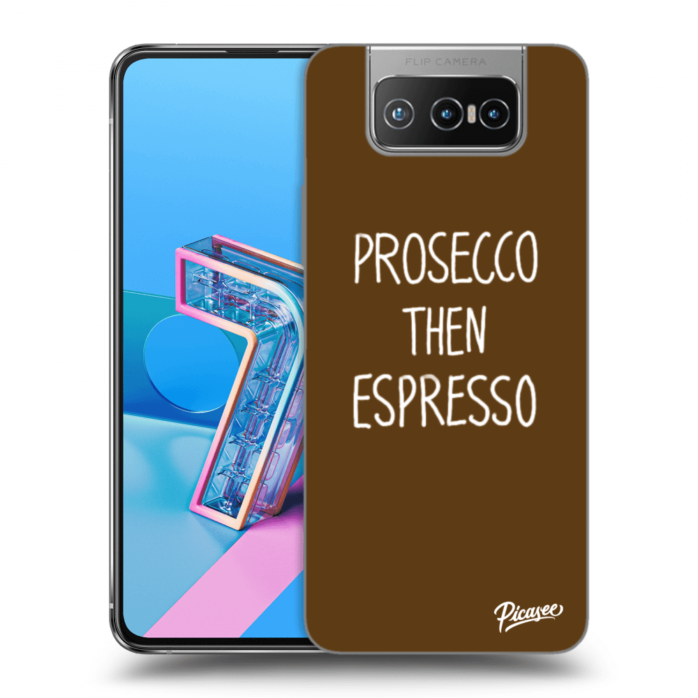 Picasee husă transparentă din silicon pentru Asus Zenfone 7 ZS670KS - Prosecco then espresso