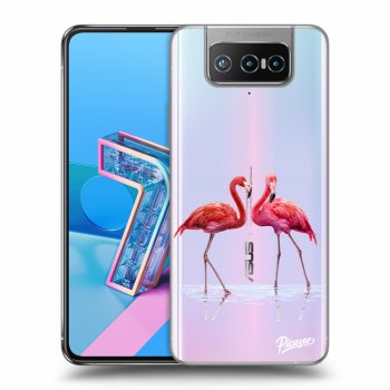 Husă pentru Asus Zenfone 7 ZS670KS - Flamingos couple