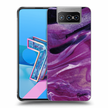 Husă pentru Asus Zenfone 7 ZS670KS - Purple glitter