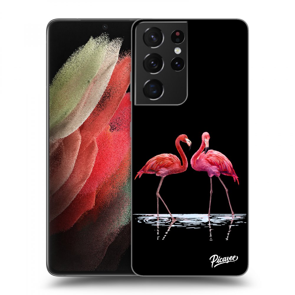 Picasee ULTIMATE CASE pentru Samsung Galaxy S21 Ultra 5G G998B - Flamingos couple