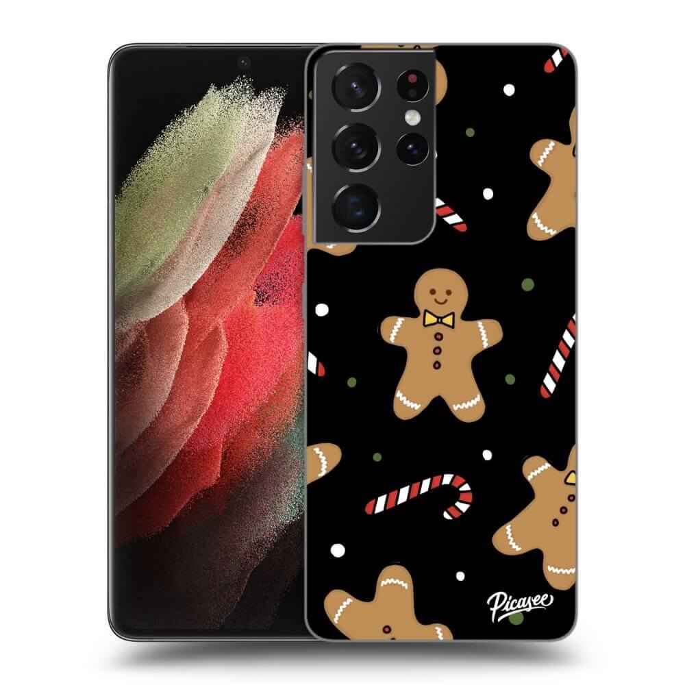 Picasee husă neagră din silicon pentru Samsung Galaxy S21 Ultra 5G G998B - Gingerbread