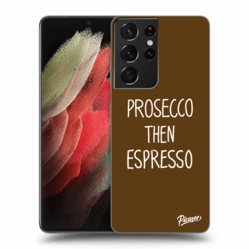 Picasee husă neagră din silicon pentru Samsung Galaxy S21 Ultra 5G G998B - Prosecco then espresso
