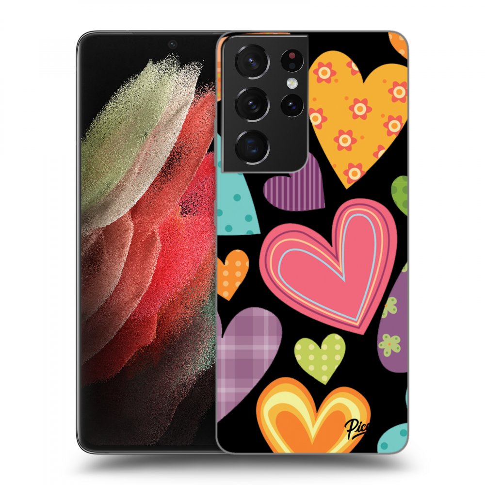 Picasee ULTIMATE CASE pentru Samsung Galaxy S21 Ultra 5G G998B - Colored heart
