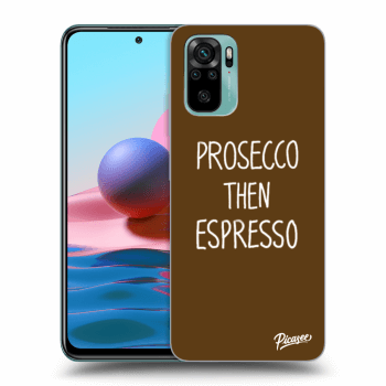 Picasee husă transparentă din silicon pentru Xiaomi Redmi Note 10 - Prosecco then espresso