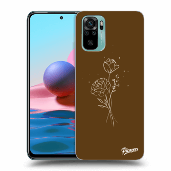 Husă pentru Xiaomi Redmi Note 10 - Brown flowers