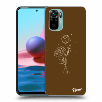 Picasee ULTIMATE CASE pentru Xiaomi Redmi Note 10 - Brown flowers
