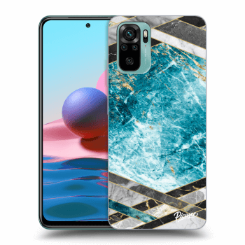 Husă pentru Xiaomi Redmi Note 10 - Blue geometry