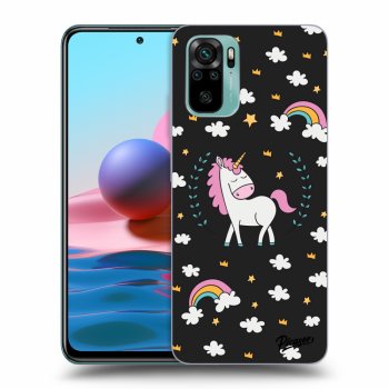 Picasee husă neagră din silicon pentru Xiaomi Redmi Note 10 - Unicorn star heaven