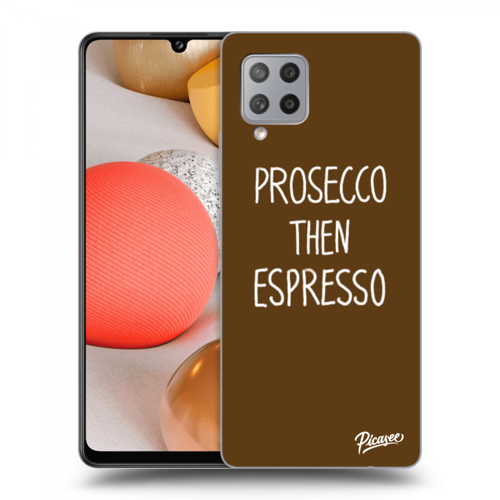 Picasee husă neagră din silicon pentru Samsung Galaxy A42 A426B - Prosecco then espresso
