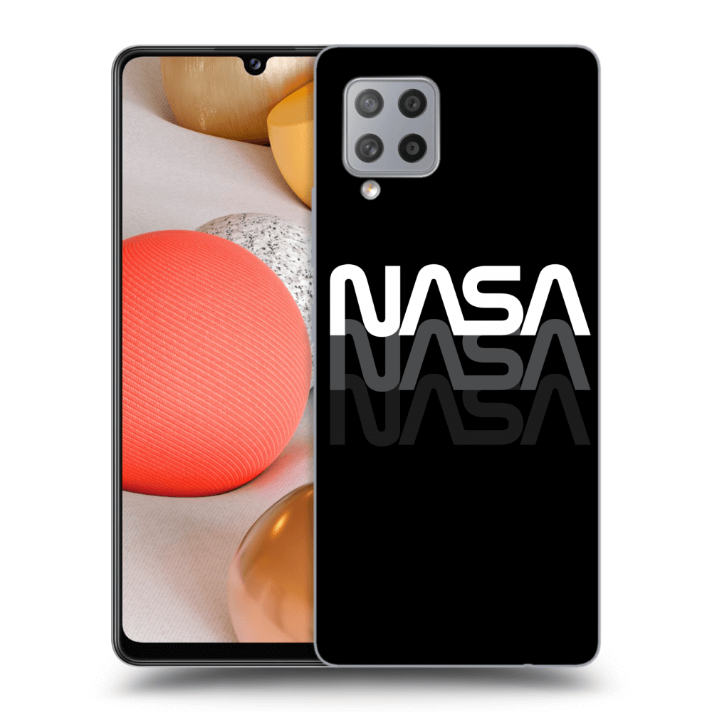 Picasee husă neagră din silicon pentru Samsung Galaxy A42 A426B - NASA Triple
