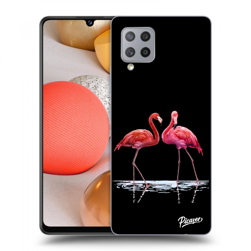Picasee ULTIMATE CASE pentru Samsung Galaxy A42 A426B - Flamingos couple