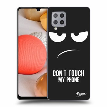 Picasee husă neagră din silicon pentru Samsung Galaxy A42 A426B - Don't Touch My Phone